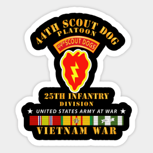 44th Scout Dog Platoon 25th Infantry Div - VN SVC Sticker